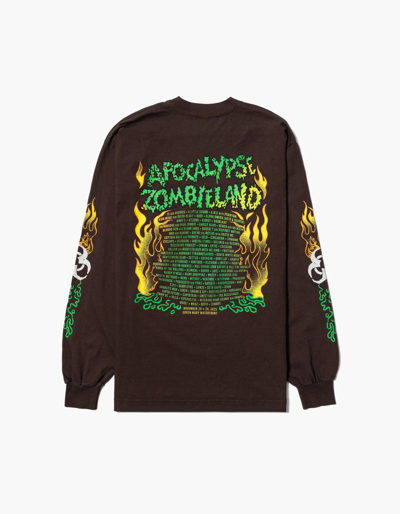Apocalypse Flame 2025 Lineup Long Sleeve Tee - Image 2
