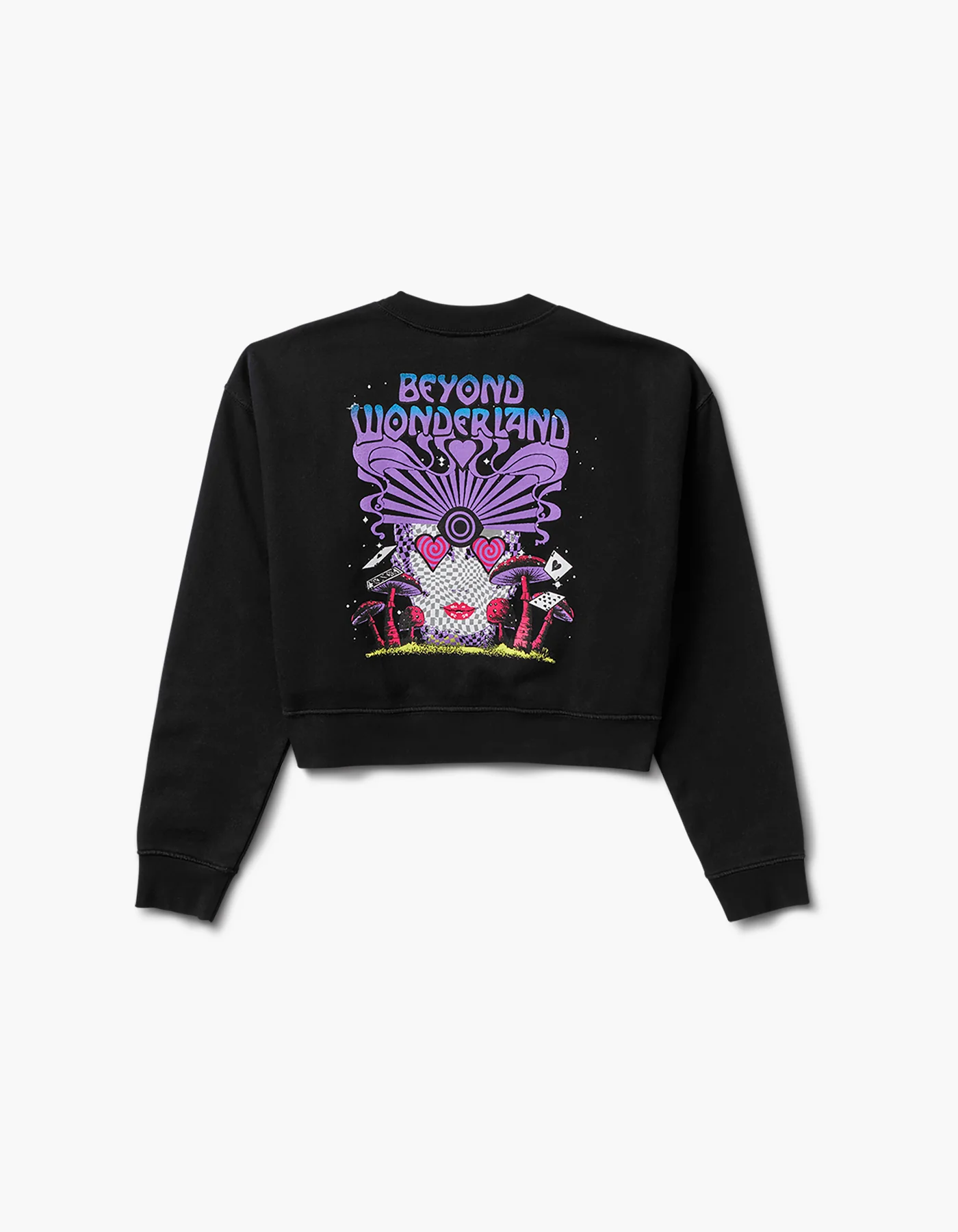 Beyond Wonderland Queen of Hearts Crop Crewneck - Image 2