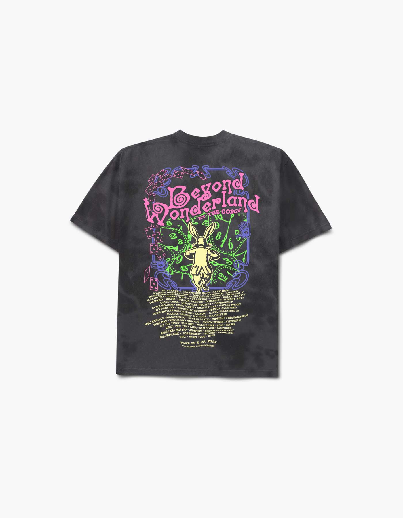 Beyond Wonderland Rabbit Hole Tie Dye 2024 Lineup Tee - Image 2