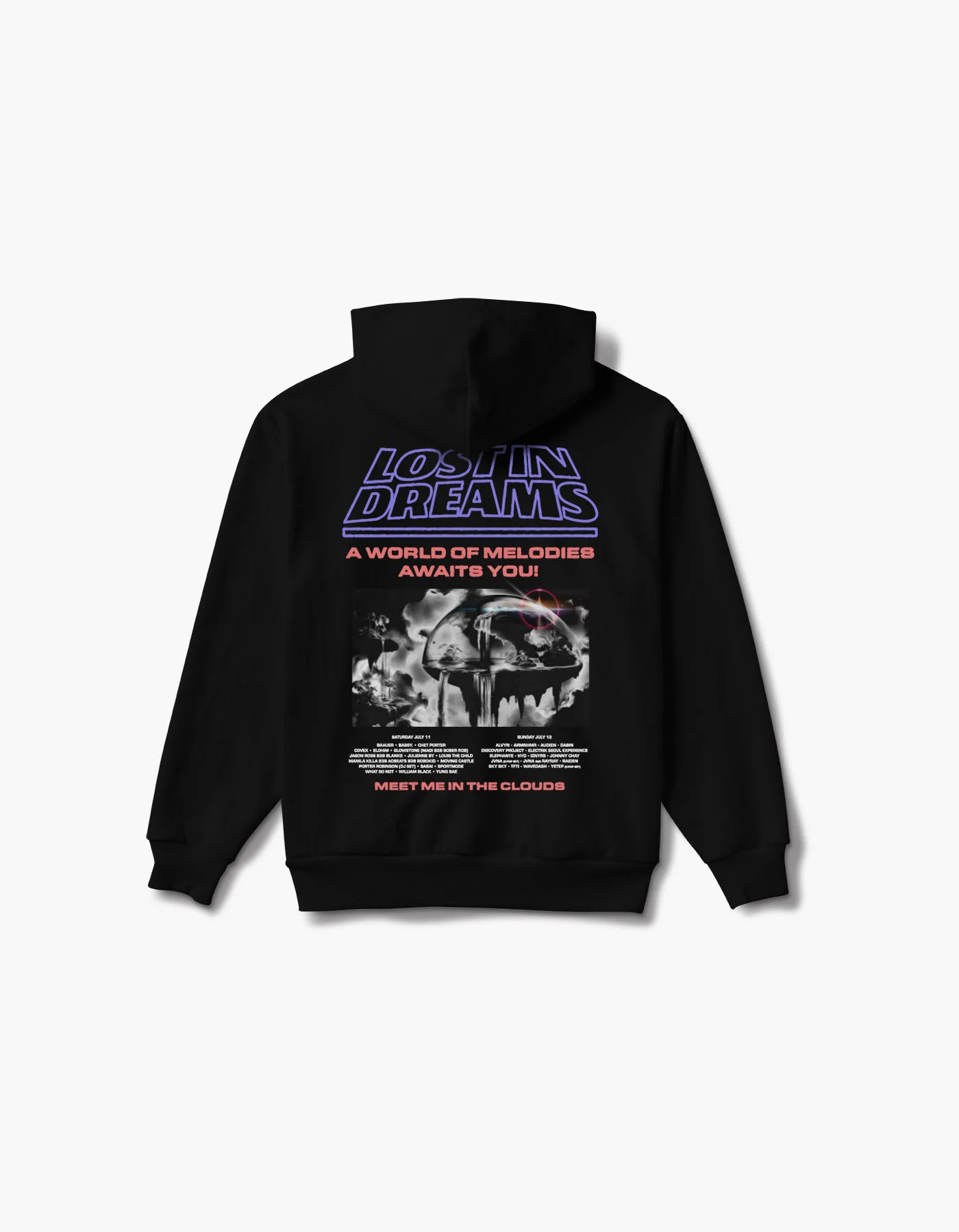 Lost in Dreams Cloud Meet 2026 Lineup Hoodie - Image 2