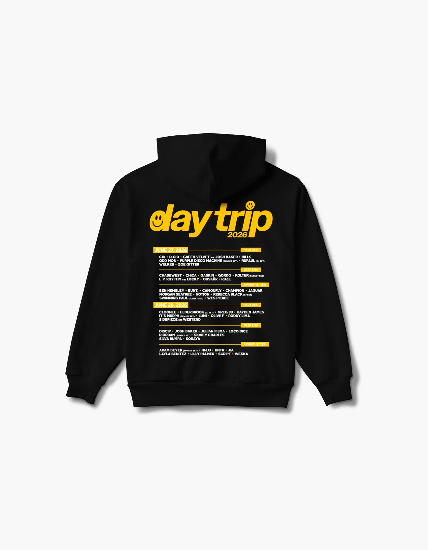 Day Trip Happy 2026 Lineup Hoodie - Image 2