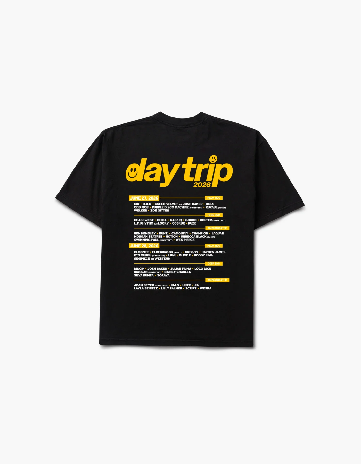 Day Trip Happy 2026 Lineup S/S Tee - Image 2