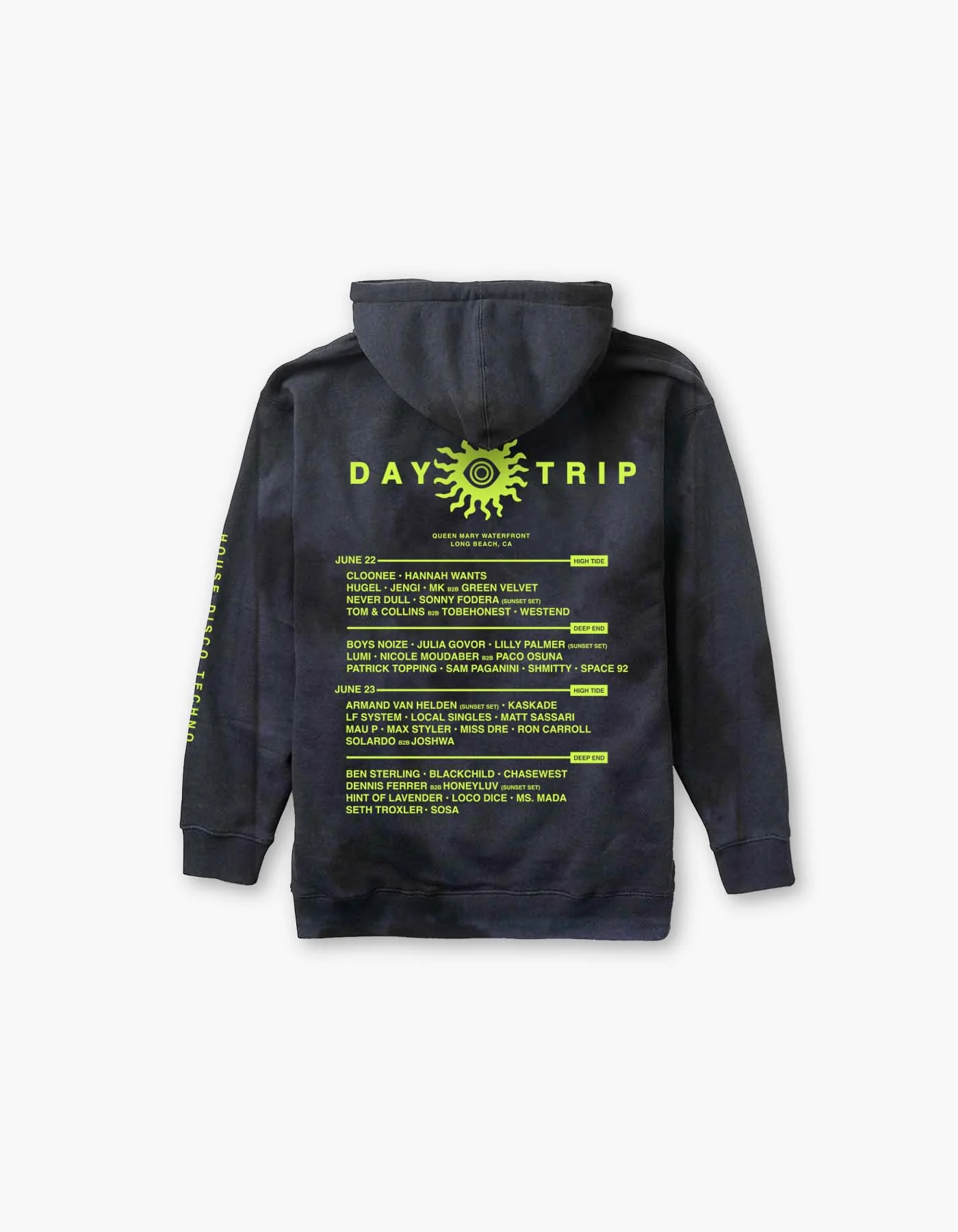 Day Trip Sunset Tie Dye 2024 Lineup Hoodie - Image 2