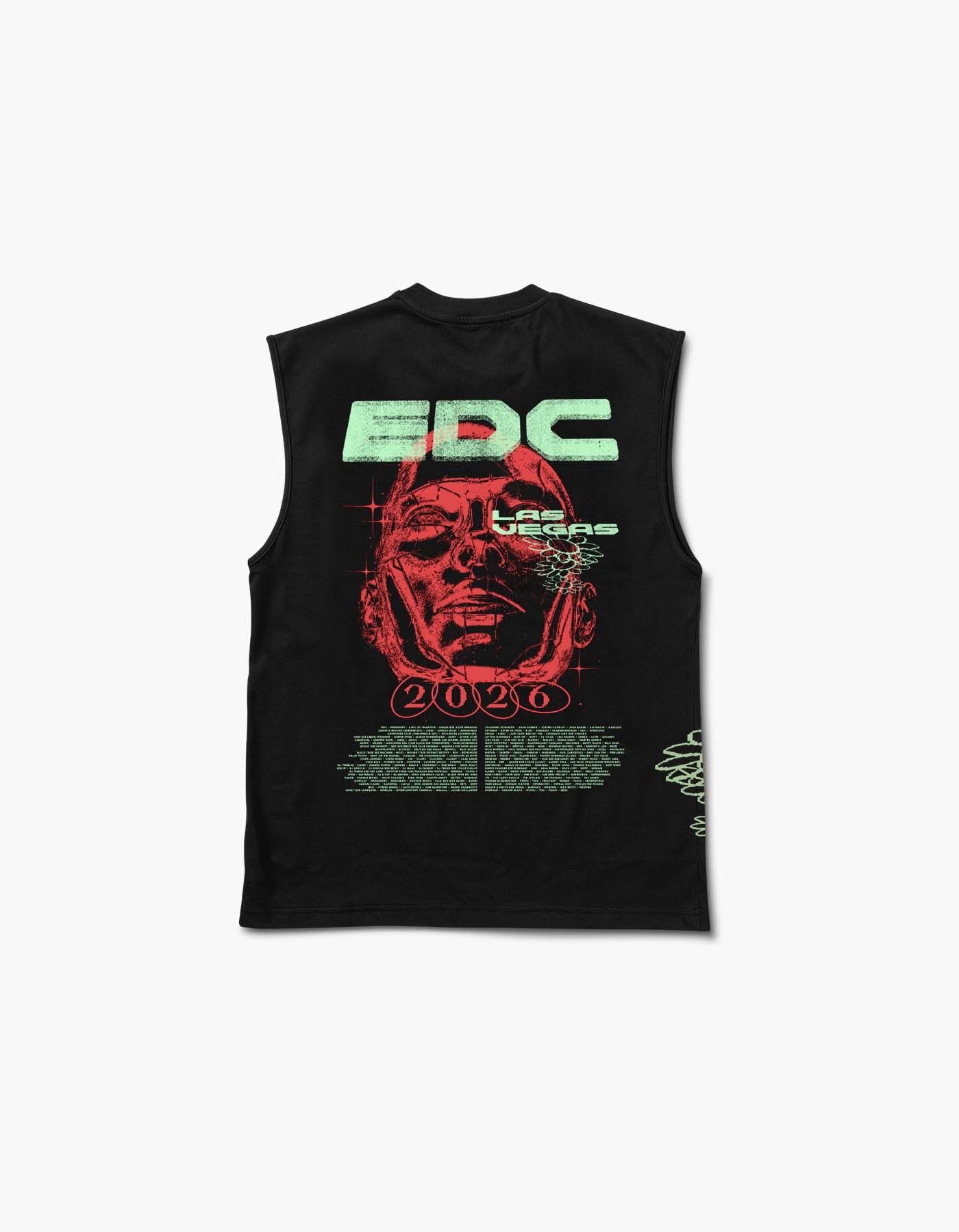 EDC Daisy Flow 2026 Lineup Muscle Tank - Image 2