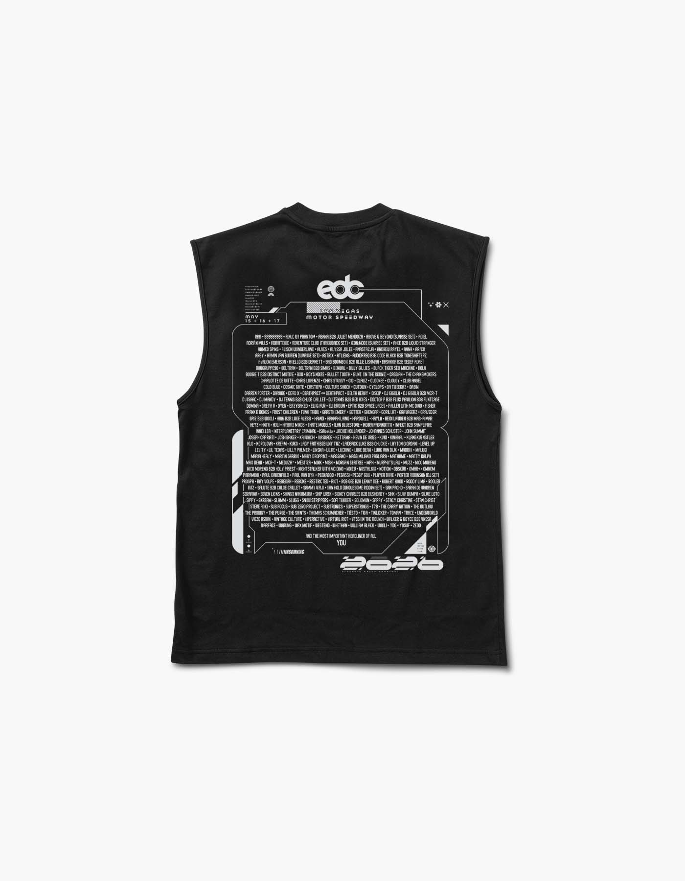 EDC Kinetic Burst 2026 Lineup Muscle Tank - Image 2