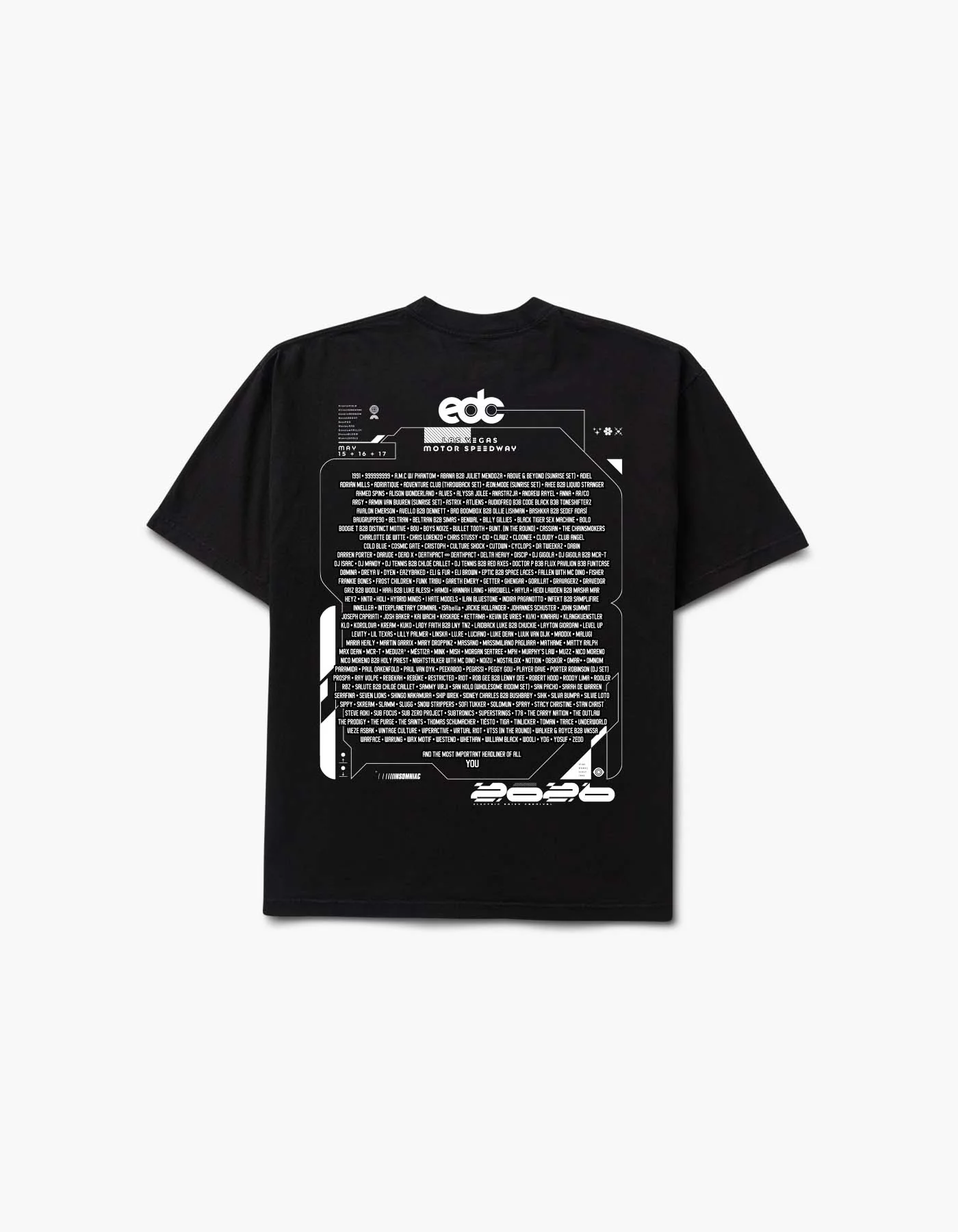 EDC Kinetic Burst 2026 Lineup Short Sleeve Tee - Image 2