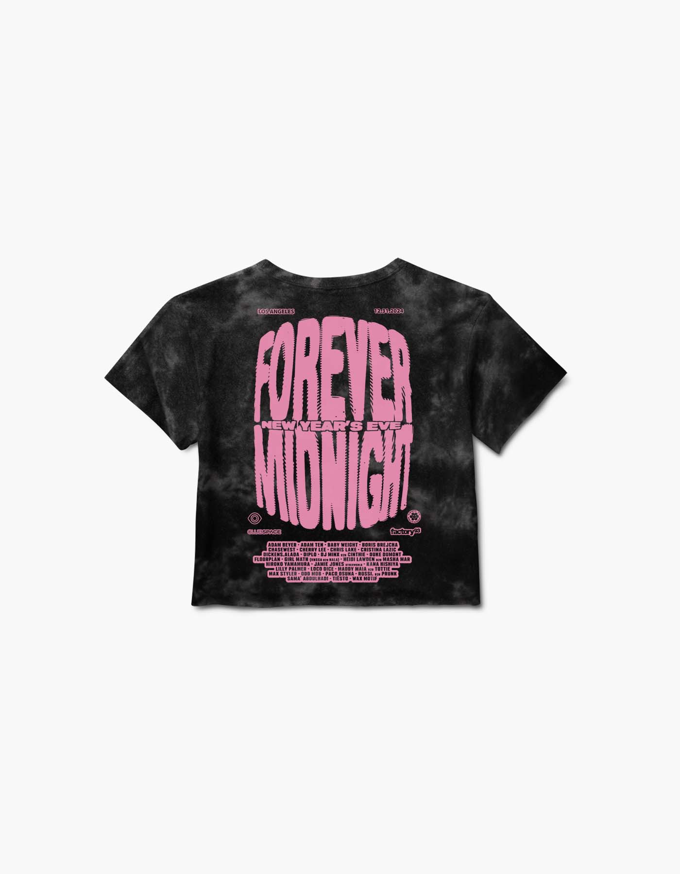 Forever Midnight LA 2024 Lineup Crop Tee - Image 2