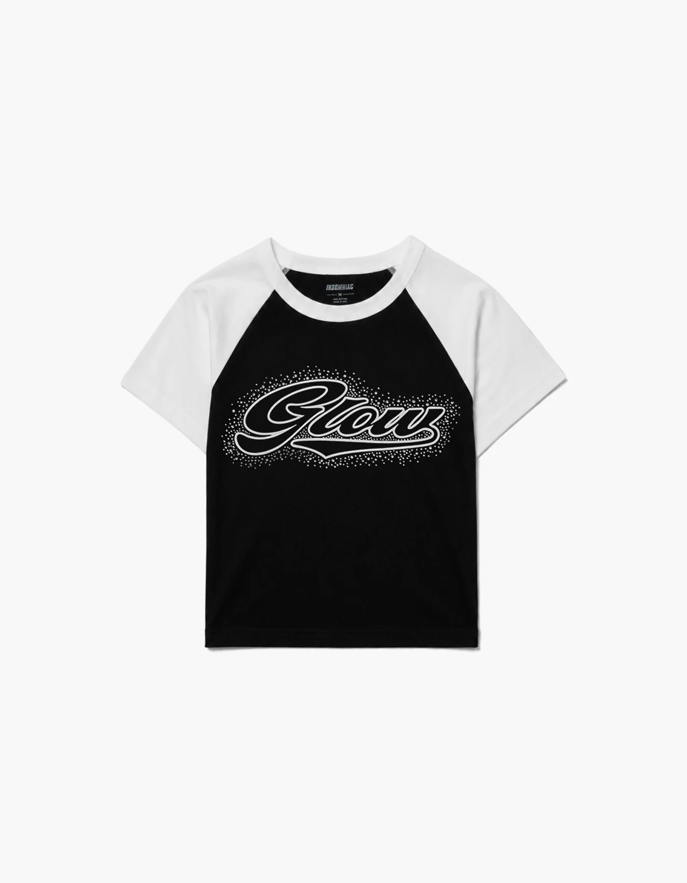 GLOW 2026 Rhinestone Contrast Tee