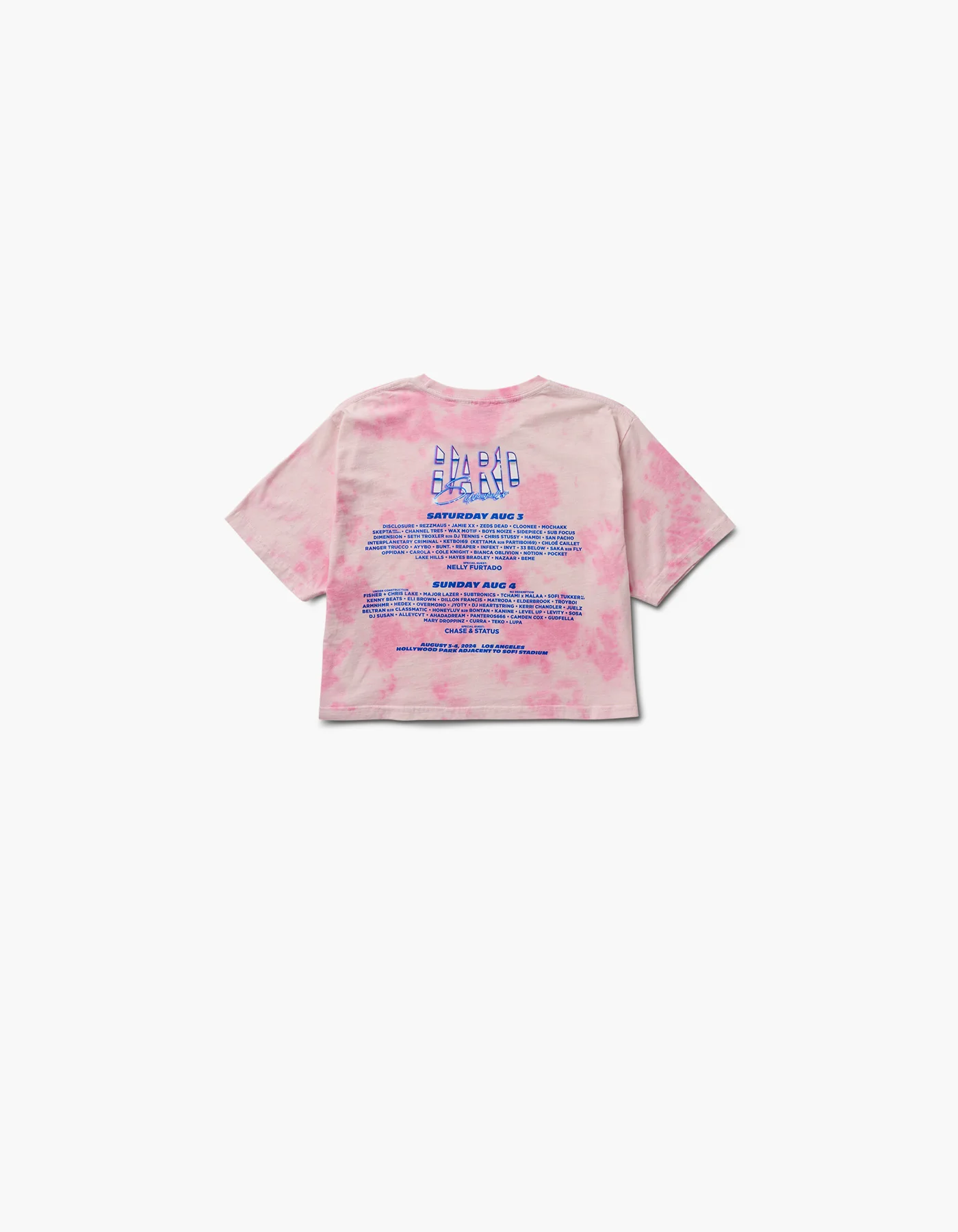 HARD Summer Tie Dye 2024 Lineup Crop Tee - Image 2