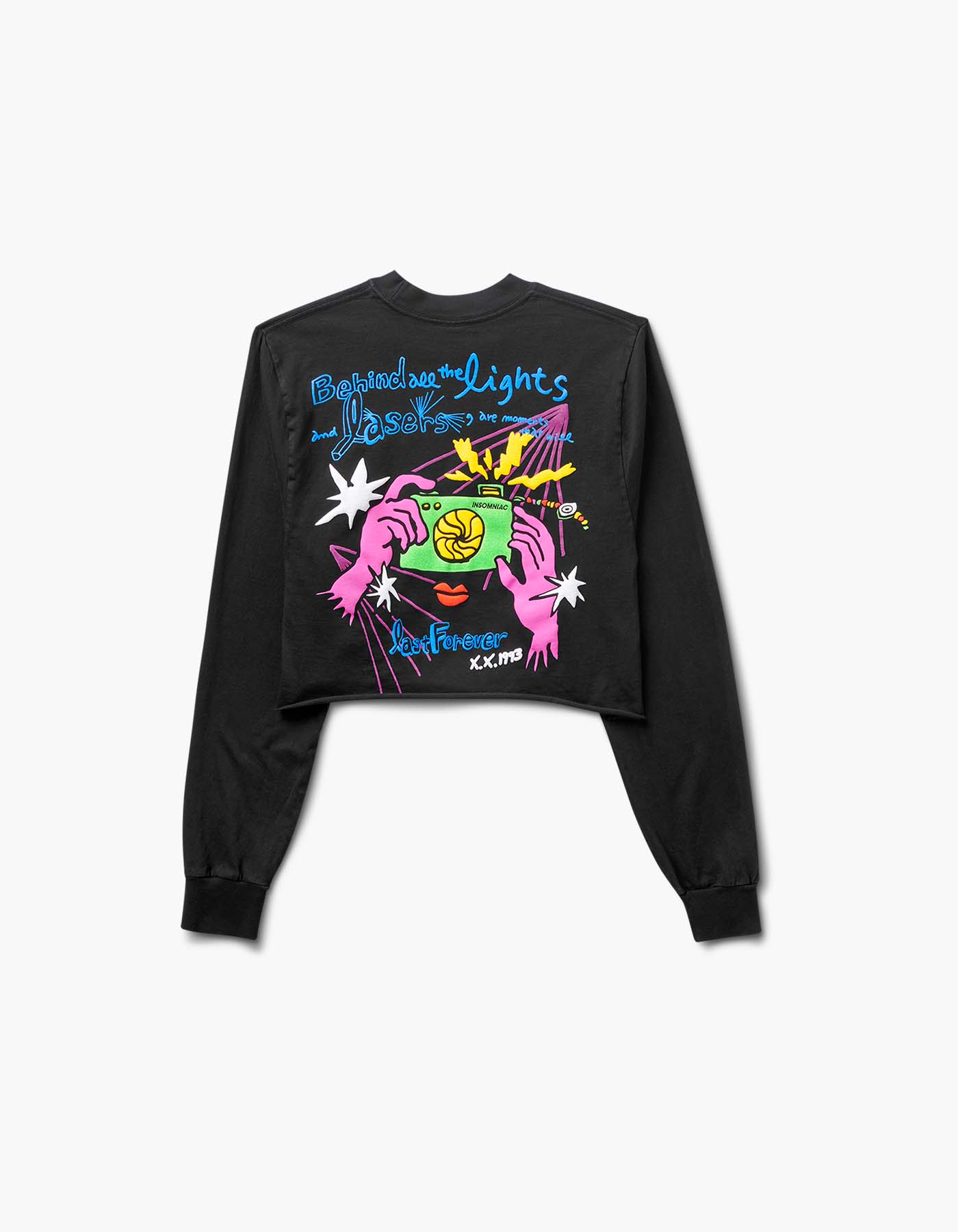 Insomniac Happy Memories Crop Long Sleeve Tee - Image 2