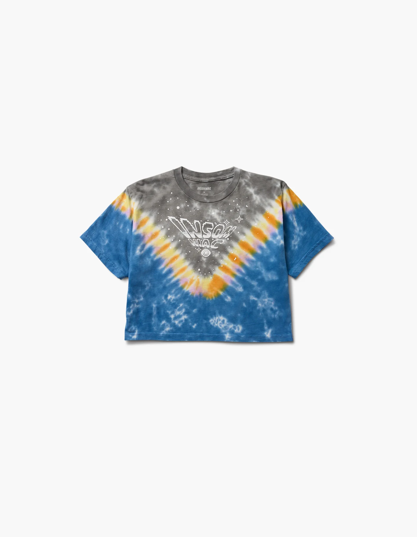 Insomniac Space Tie Dye Crop Short Sleeve Tee