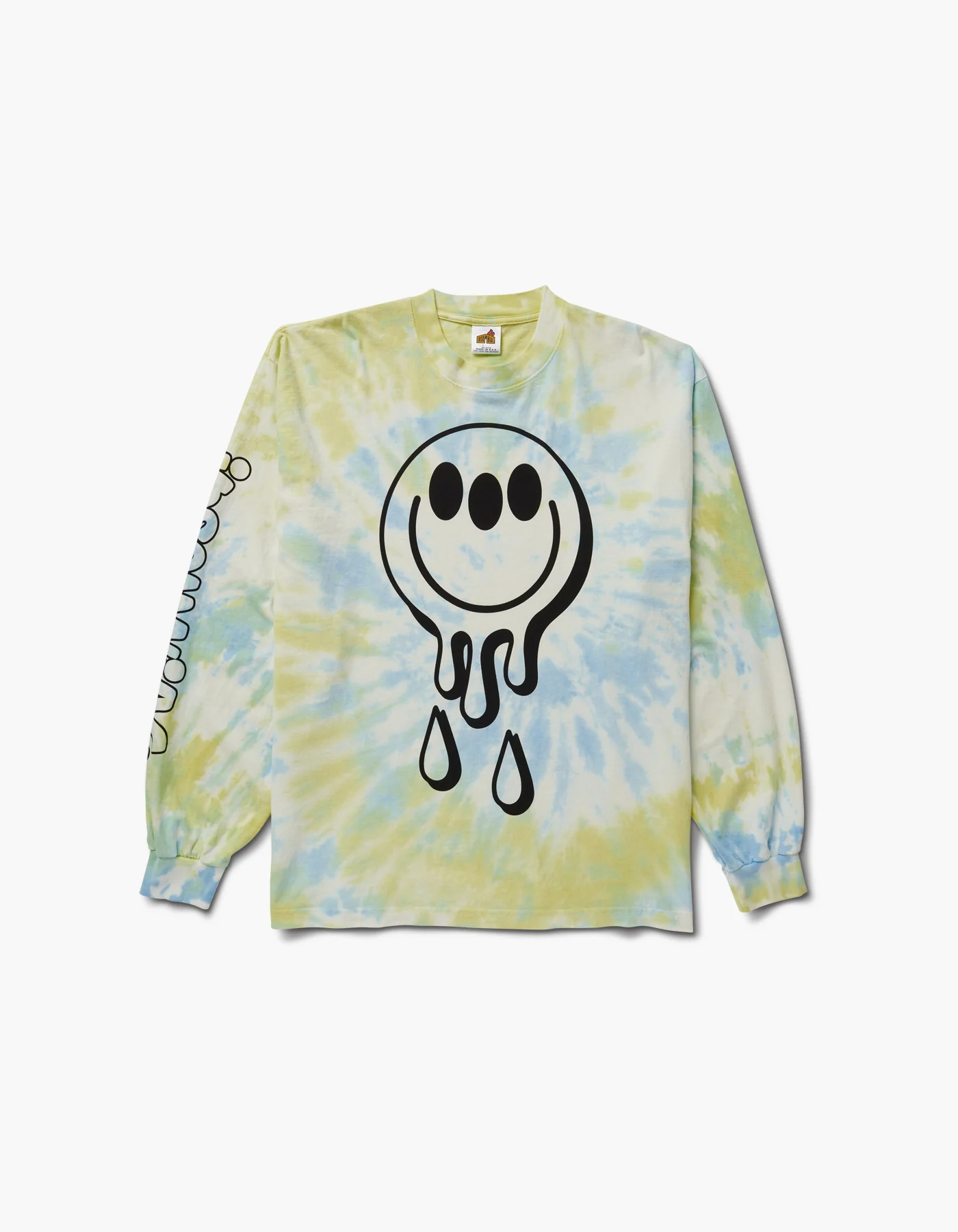 Melted Smiley Tie Dye Long Sleeve Tee