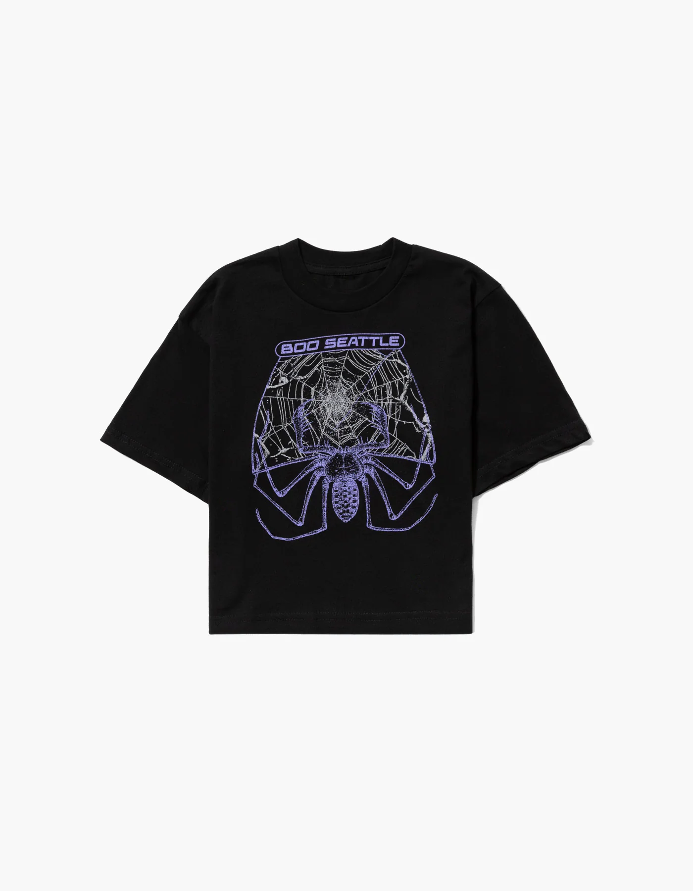 Boo Night Spider Crop Short Sleeve Tee