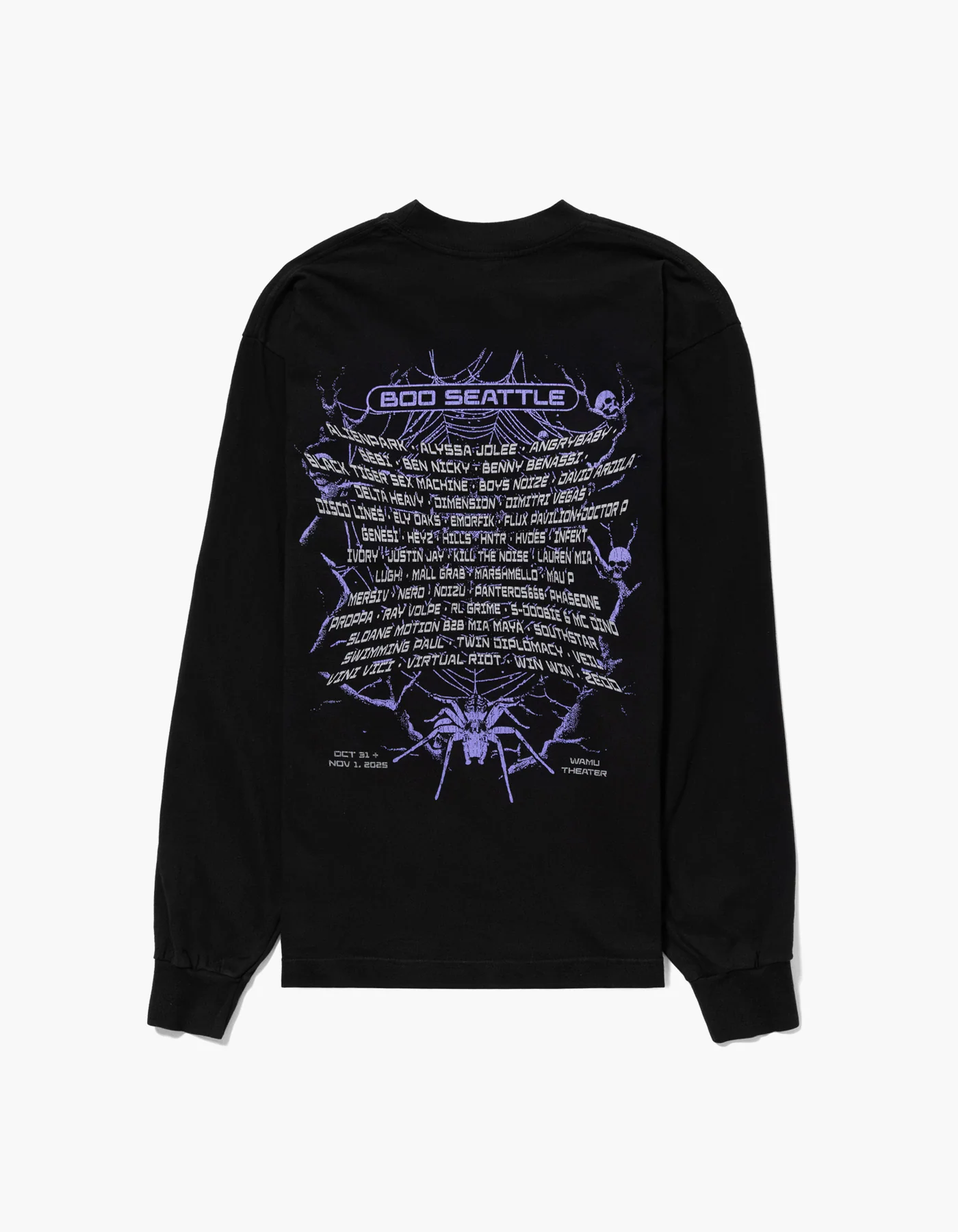 Boo Night Spider 2025 Lineup Long Sleeve Tee - Image 2