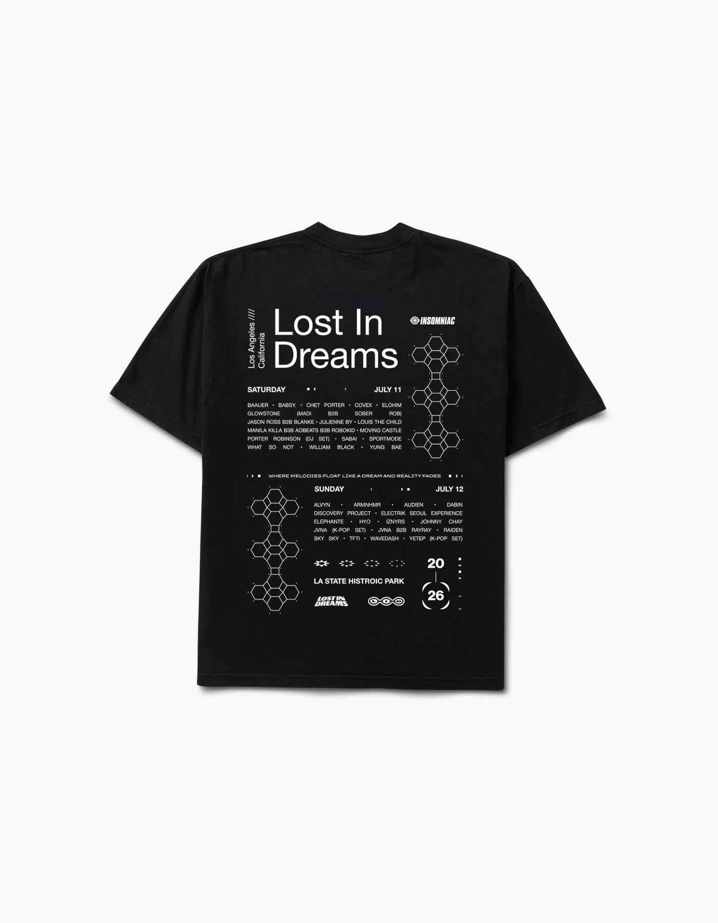 Lost in Dreams Organic Alchemy 2026 Lineup Tee - Image 2