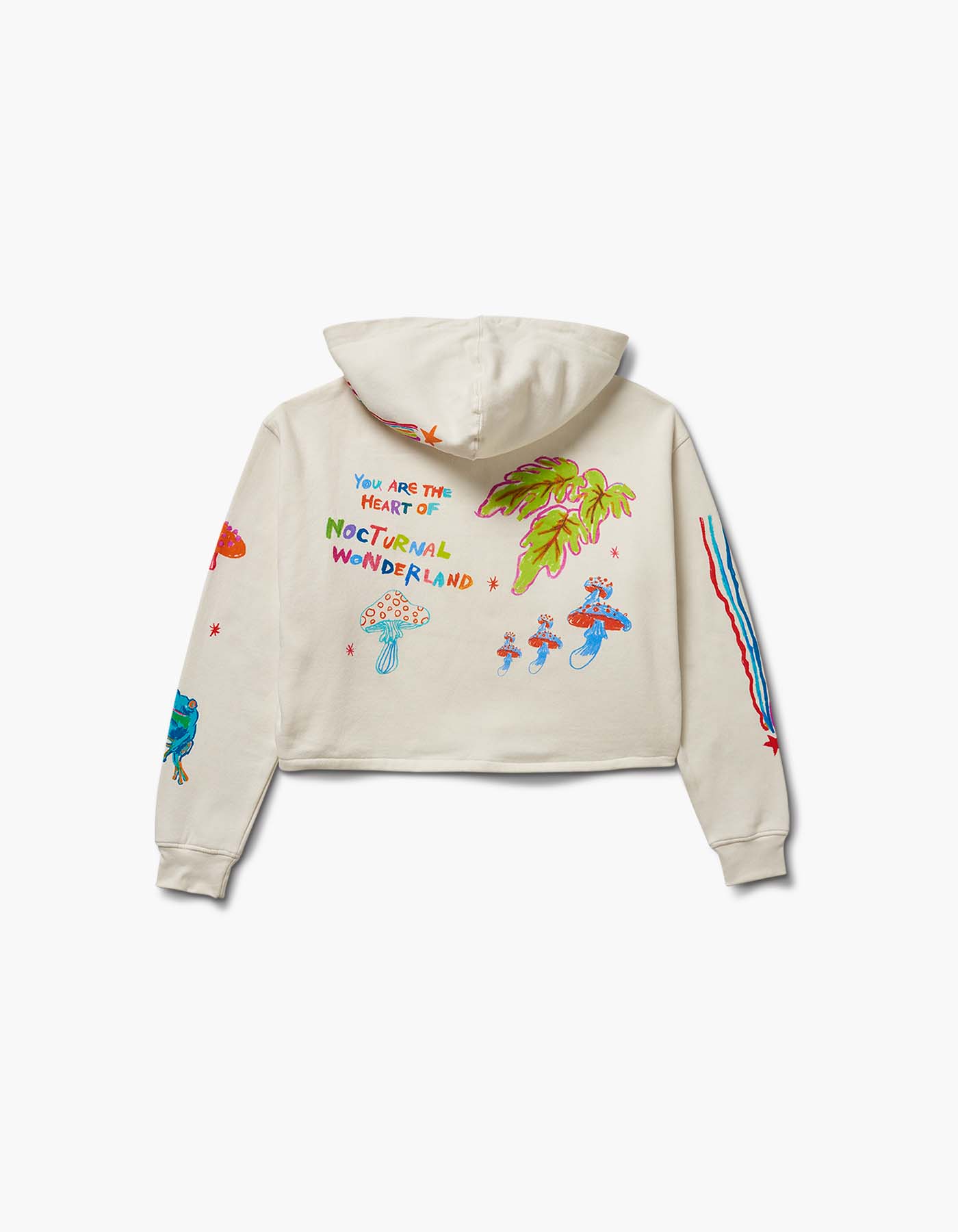 Sketch Love Crop Hoodie - Image 2