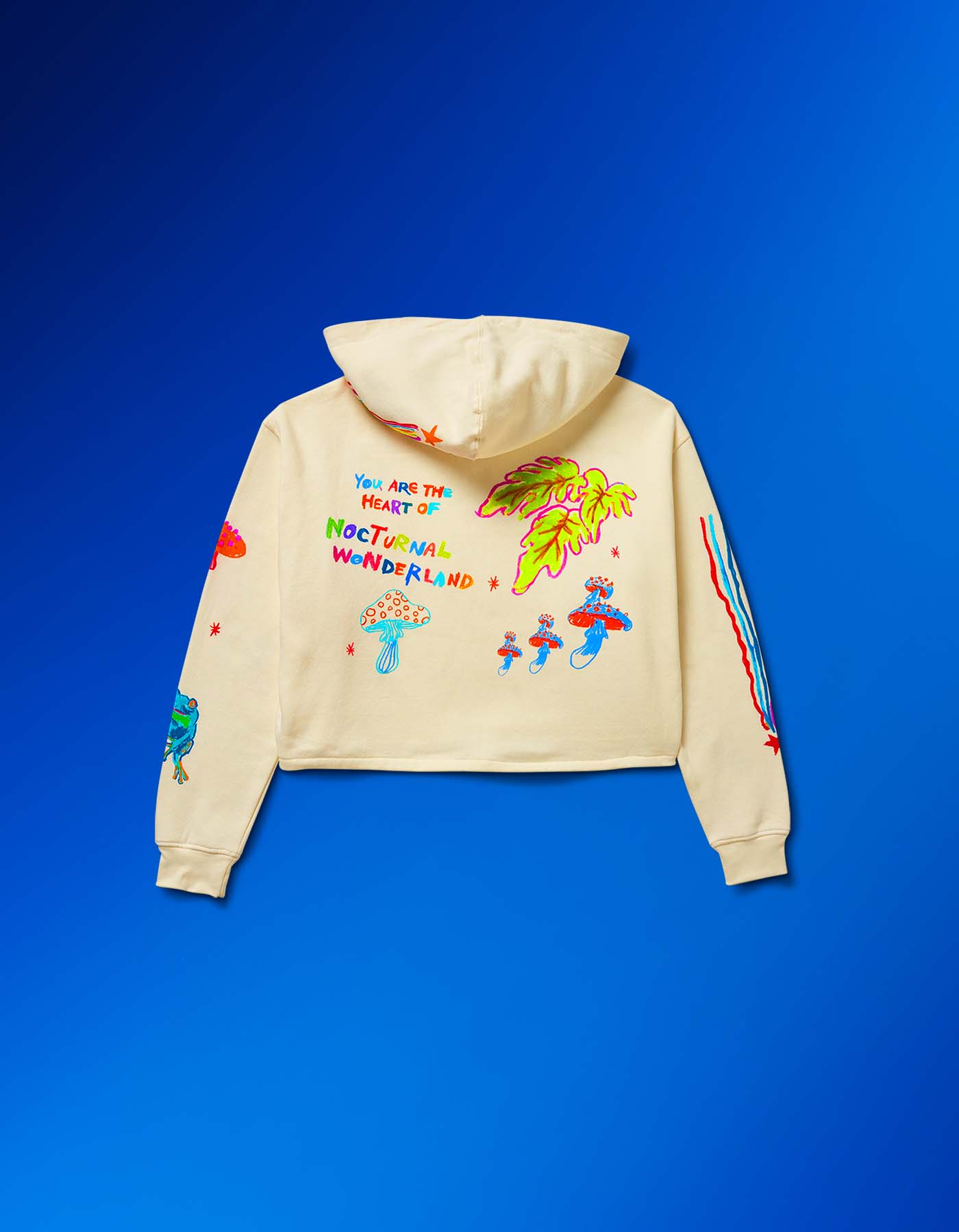 Sketch Love Crop Hoodie - Image 4
