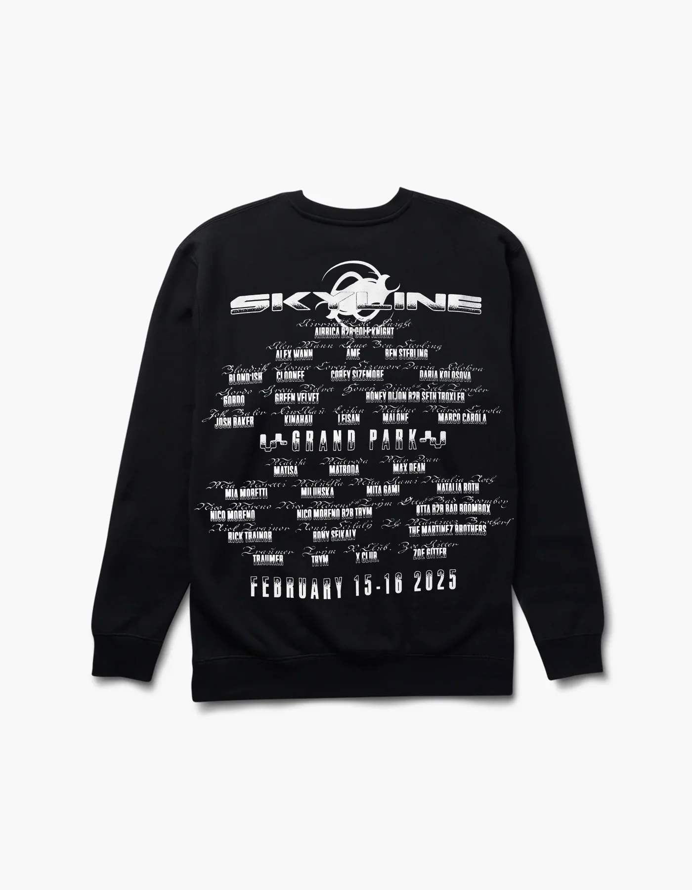 Skyline Script 2025 Lineup Crewneck - Image 2