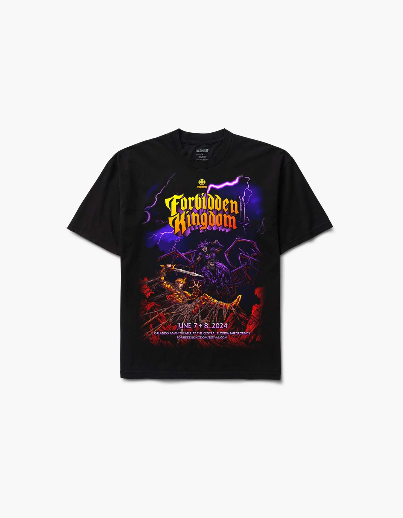 Forbidden Kingdom Spider Zone 2024 Lineup Short Sleeve Tee