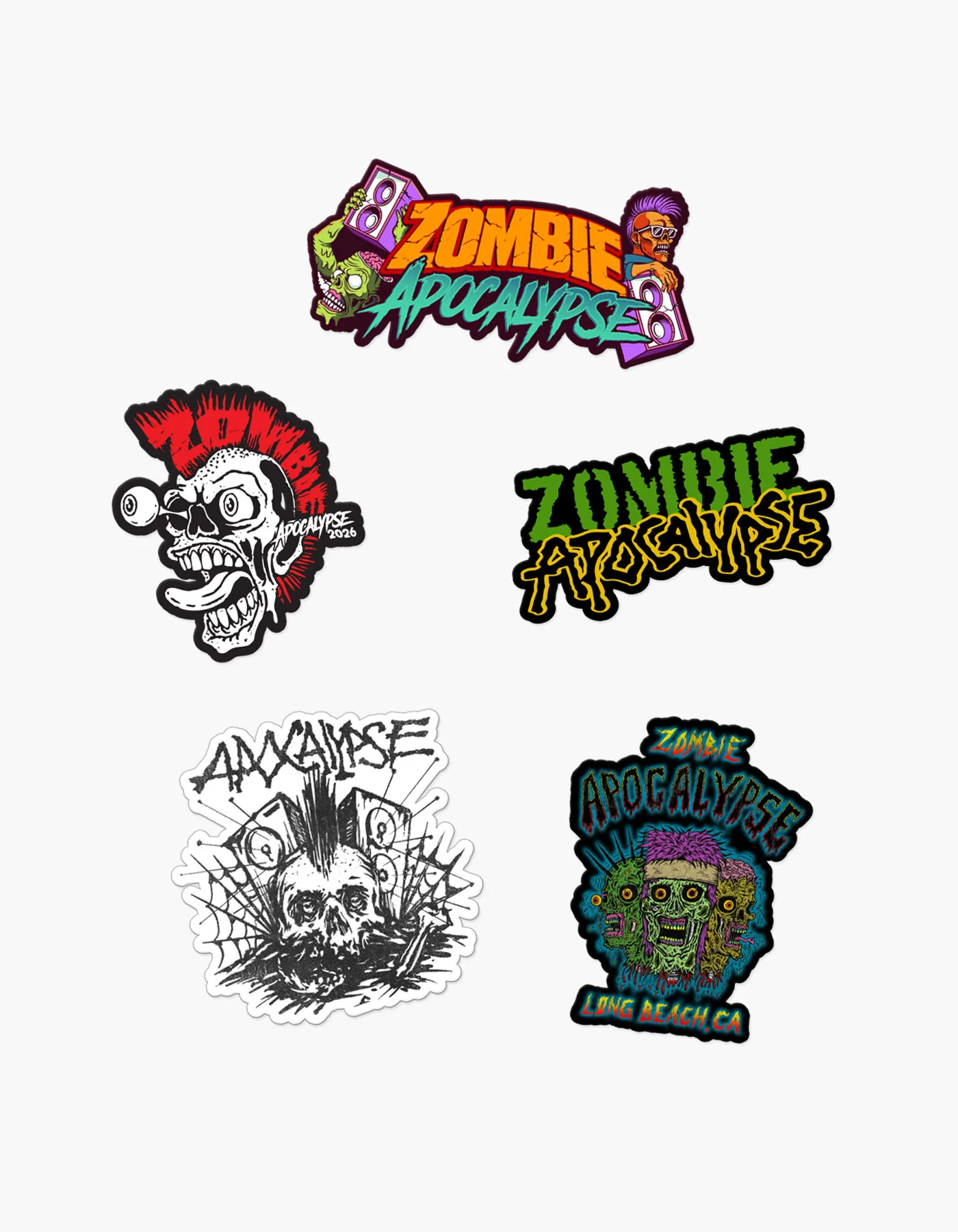 Zombie Apocalypse 2026 Sticker Slap Pack - Image 2